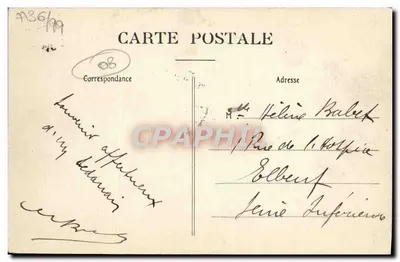 Sedan — Rue Thiers — J. Winling, editore, Charleville — Verso