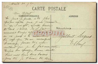 Troyes — Pomnik Dzieci Aube i Stacja Pociągowa — Rewers
