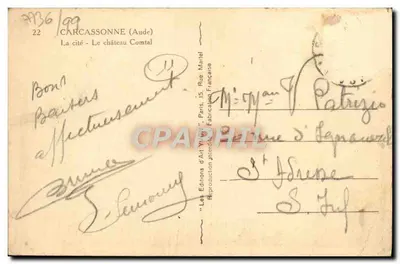 Carcassonne — Le château Comtal — Les Éditions d'Art Yrigoyen — Achterkant
