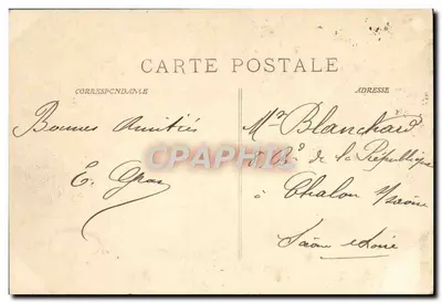 Marseille — La Cannebière — widok ulicy z tramwajem nr 320 — wydawca nieodczytalny — Rewers