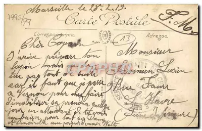 Marseille — La Cannebière — LL — Rewers
