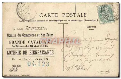 Marseille - Notre-Dame de la Garde — éditeur LIB. BROCHARD, VALOGNES — Verso