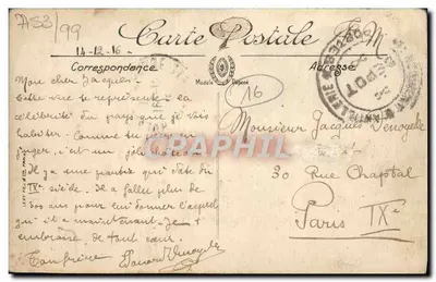 Okolice Angoulême — Larocheffoucault — Zamek — LL — Rewers