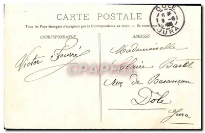 La Rochelle — Estatua del Almirante Duperré y Torre de la Gran Torre de la Hora — LL. — Reverso