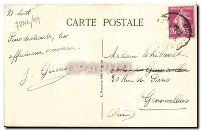 Bourges - Façada katedry — E. Mauguire, wyd. Bourges, nr 201 — Rewers