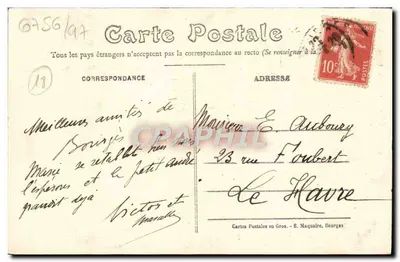 Bourges — Façada katedry — E. Maquaire, n°201 — Rewers