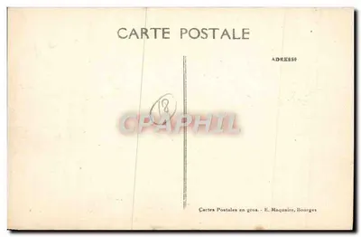 Châteauneuf-sur-Cher (Cher) — Panoramische uitzicht genomen vanaf de Terras van het Kasteel — Uitgave Podosta — Achterkant