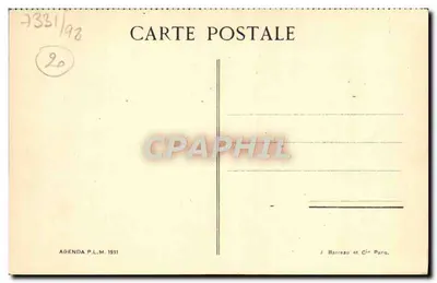 Córcega — Col de Vergio — Agenda P.L.M. 1931 — Reverso