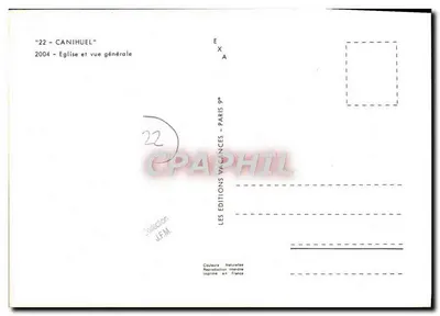 Canihuel — Kościół i ogólny widok — Wydawnictwo Vacances, Paryż — Rewers