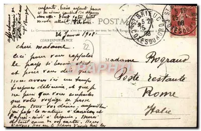 Castelli della Bretagna — Abitazione del Maestro Ambroise Thomas, Île Illeic (C.-du-N.) — Collezione E. Hamonic, n° 1103 — Verso