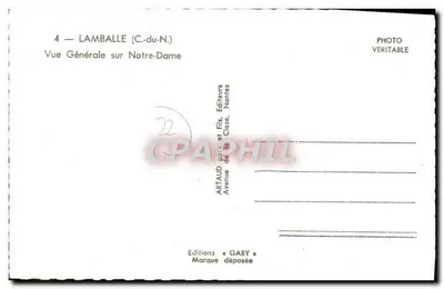Lamballe (C.-du-N.) — Allgemeiner Blick auf Notre-Dame — Editions Gaby — Rückseite