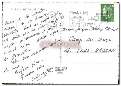 Lancieaux — widok panoramiczny — Combiér Imprimeur, n° 22 — Rewers