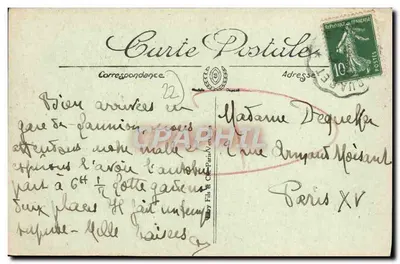 LANNION — Maison dite du Chapelier — Place du Centre — LL — Verso