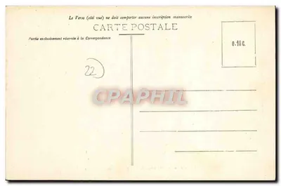 Castelo de La MOTTE-OLIVET, perto de Dinan (C.-du-N.) — Vista do Norte — Coleção Laurent-Nol, Fennes — Verso