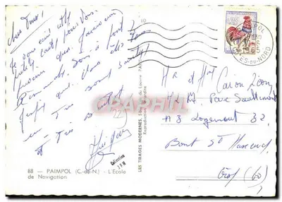 Escola de Navegação de Paimpol — Paimpol (C.-du-N.) — Editor Les Tirages Modernes — Verso