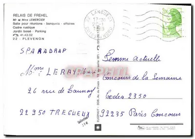 Relais de Fréhel — Hotel - Restaurante - Creperie — editor não visível — Verso