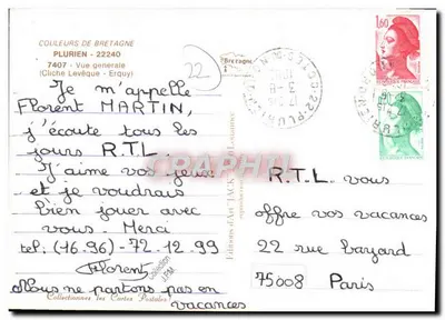 Erquy — Vista geral — Éditions d'Art Jack — Verso