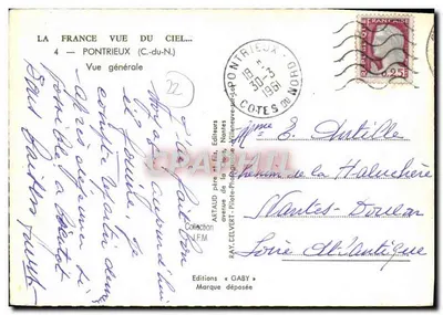 Pontrieux (C.-du-N.) — Vista geral — Editor Artaud pai e filho, Nantes — Verso