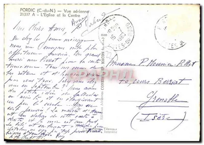 Pordic (C.-du-N.) — Widok z powietrza — Katedra i Centrum — Wydawnictwo Prawdziwych Widoków z Powietrza — Rewers