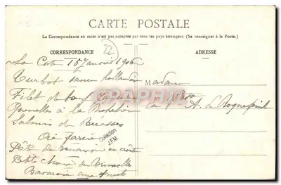 Laghetto del Castello di La Coste a St-Julien, vicino a St-Brieuc — n° 1629 — editore non visibile — Verso
