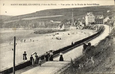 Saint-Michel-en-Grève (Côtes-du-Nord) — Vista tirada da Estrada de Saint-Efflam.