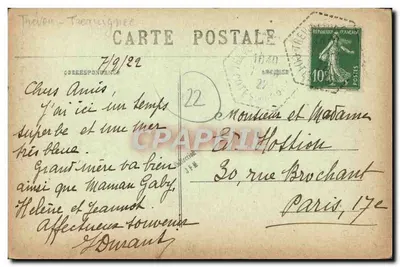 Ruiny zamku Tonquédec (C.-du-N) — wydawca EB Châtel — Rewers