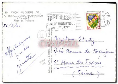Plage de Trestraou — Perros-Guirec (C.-du-N.) — Edição LAPIE - ST-MAUR — Verso