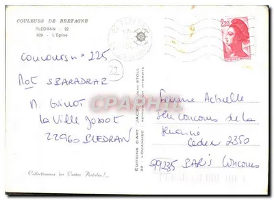 Plédran — Klasztor — Wydawnictwo Art Jack, n° 929 — Rewers