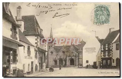 Plestin - Praça e Igreja — A. Mancel, fot.-edit., Bntic