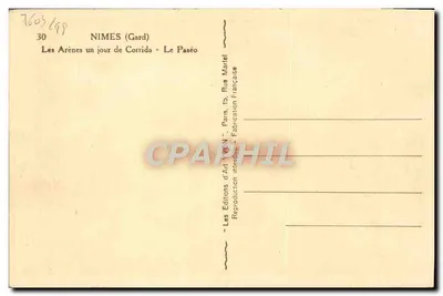 Nîmes — De Arenen op een dag van corrida — Edities van Kunst VERN — Achterkant