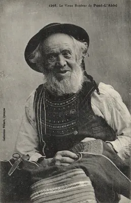 O Velho Brodeur de Pont-L'Abbé — Coleção Villard, Quimper — n° 1298