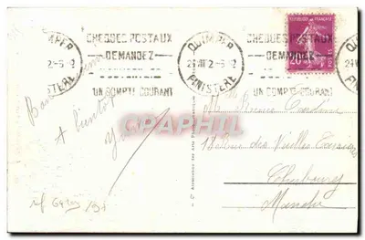 Quimper — Portal da Catedral — Bilhete postal antigo n°6 — Verso