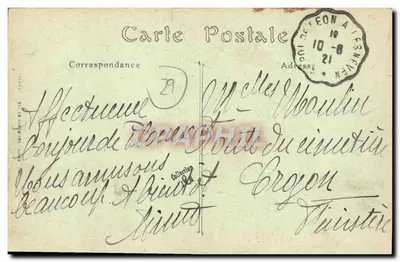 Sibiril, castelo de Kérouzéré, lado leste — arredores de Saint-Pol-de-Léon (Finistère) — editor não visível, n° 47 — Verso