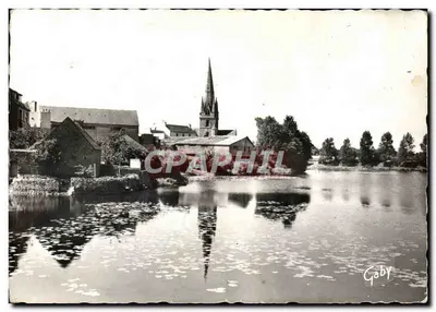 Rosporden (Finistère) — vue générale avec église et étang — Éditions Gaby