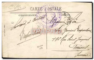 Morlaix — Rue Courbe dite des Escaliers aux Cent Marches — Wydawnictwo A. Lemarchand fils, Morlaix — Rewers