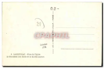 Landivisiau — Praça da Igreja — Monumento aos Mortos e Mercado Coberto — Réal-Boto — Verso