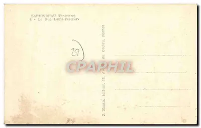 Landivisiau (Finistère) — A Rue Louis-Pasteur — J. Nozais, editor — Verso