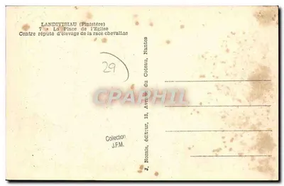 Landivisiau (Finistère) — A Praça da Igreja — J. Nozais, editor — Verso