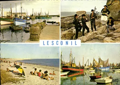 Lesconil — Porto, trajes bigoudens, praia dos Areais Brancos — Les Éditions Audierne