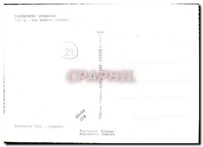 Locquirec — Vista geral aérea — Éditions Combleur, n° 7152 A — Verso