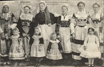 Châteaulin — Concurso de Trajes de Cornualha — Editor Villard & Quimpé