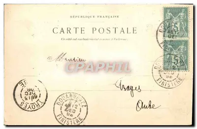 Douarnenez - Port Rhu - Wyspa Tristan — wydawca anonimowy, numer serii nieczytelny — Rewers