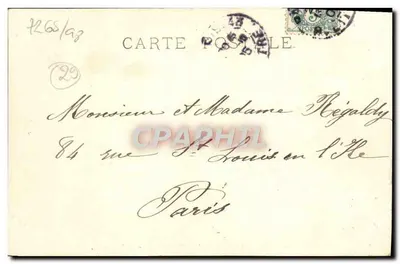 Op de Dijk bij laag water (Concarneau) — Lucien Gros — Salon 1905 — (S.N.) — LL — Achterkant