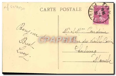 Brest - O Porto Anterior e o Castelo — editor anônimo, n° 147 — Verso