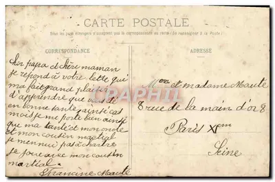 Chartres - Monumento erigido en Honor de Pasteur en Memoria de sus Experimentos sobre la Vacunación contra la Carbónica - Ch. Foncault, edición Dreux — Reverso