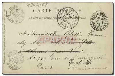 Chartres — Wzniesiony monument do Pamięci Dzieci Eure-et-Loir (1870) — kolekcja ND Phot — Rewers