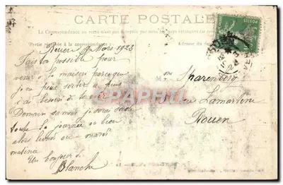 Pont-Audemer — Port — Kolekcja Hauchard — Rewers