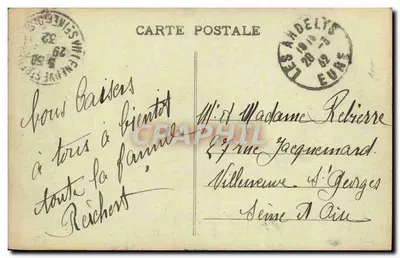 Umgebung von PORT-MORT (Eure) — Der Schäfer, Orte des Departements François Ier und der Herzogin von Etampes — unbekannter Verleger — Rückseite