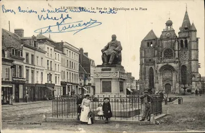 Le Neubourg - A Rue de la République e a Place - Dumont, Edição Le Neubourg