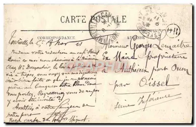 Le Neubourg — A vista do velho Castelo — Vve A. Leclerc, Editora — Verso